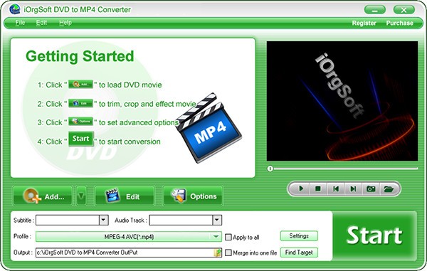 iOrgSoft DVD to MP4 Converter(光盘翻录工具)