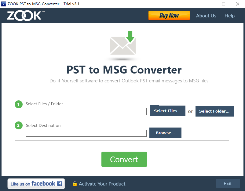 ZOOK PST to MSG Converter