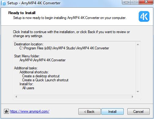 AnyMP4 4K Converter