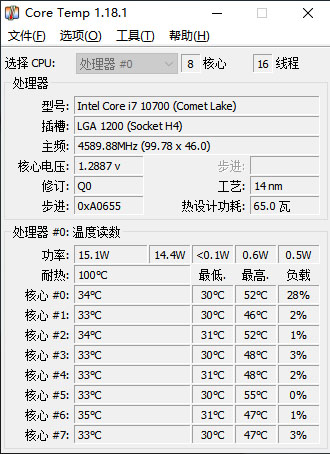 core temp