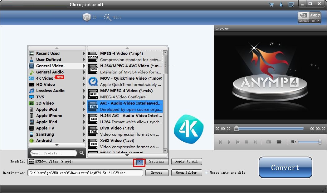 AnyMP4 4K Converter