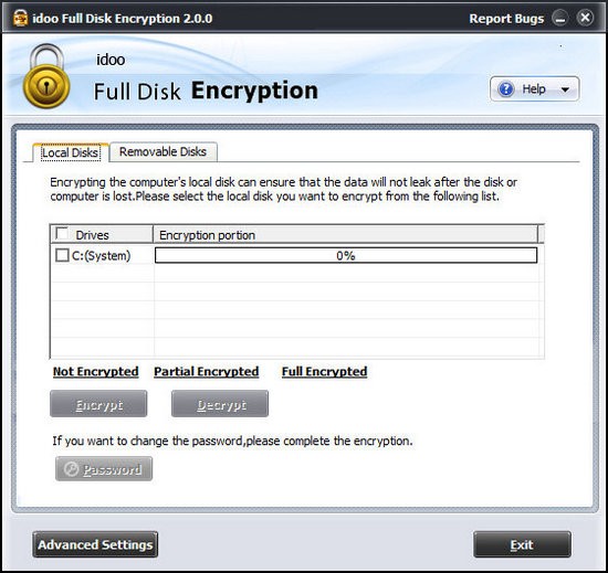 idoo Full Disk Encryption(硬盘加密软件)