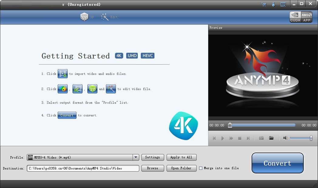 AnyMP4 4K Converter