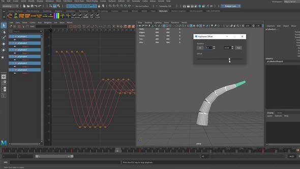 Animation Tool Offset Keyframes(Maya关键帧偏移脚本工具)