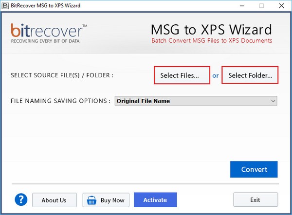 BitRecover MSG to XPS Wizard(MSG到XPS迁移工具)