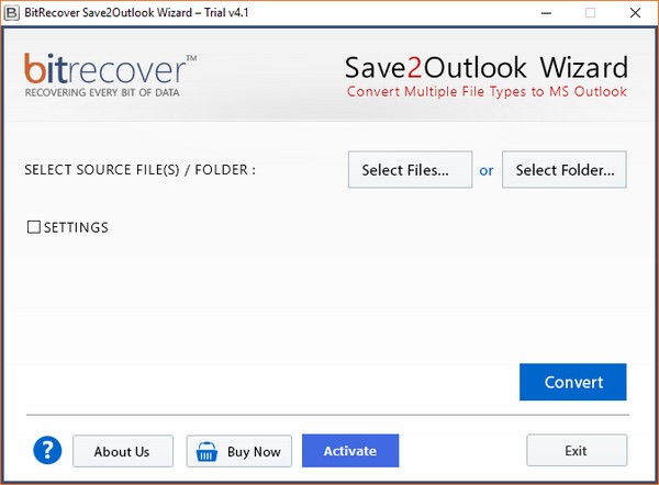 BitRecover Save2Outlook Wizard(Outlook文件转换工具)