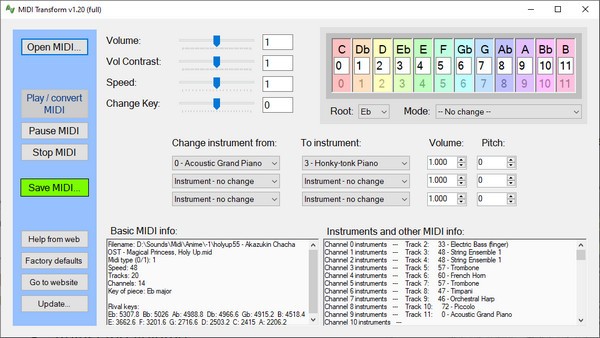 MIDI Transform(乐器数字接口转换器)