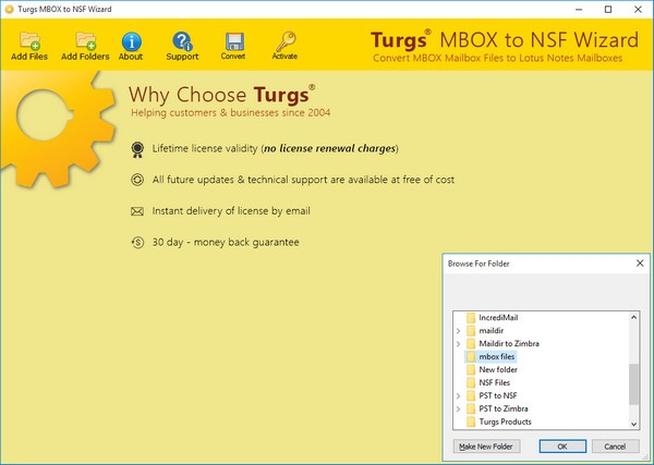 Turgs MBOX to NSF Wizard(MBOX到NSF转换工具)