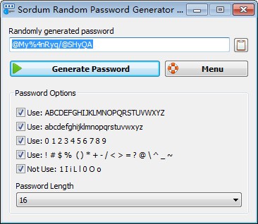 Sordum Random Password Generator(强密码随机生成器)