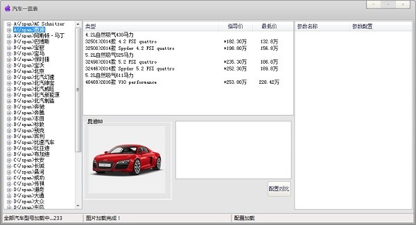 汽车一览表软件