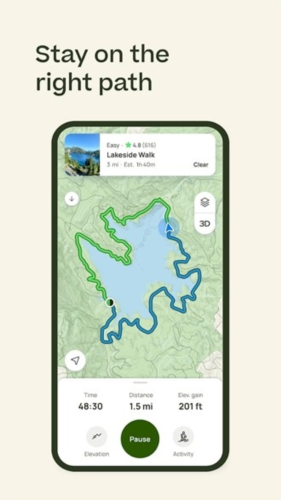 AllTrails app