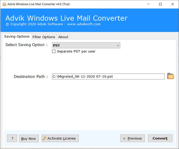 Advik windows live mail converter(邮件转换工具)