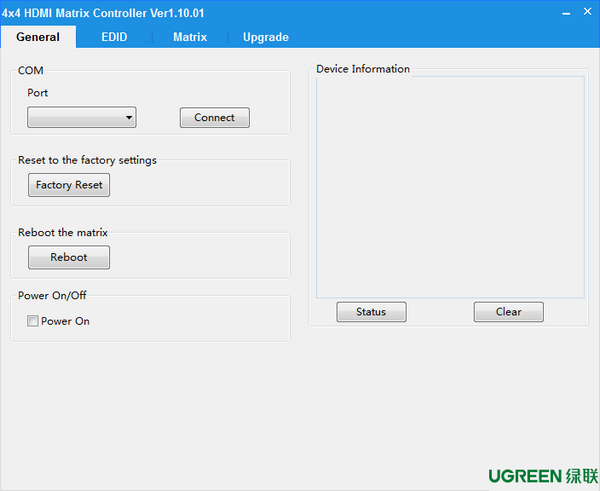 4x4 HDMI Matrix Controller(绿联HDMI矩阵软件)